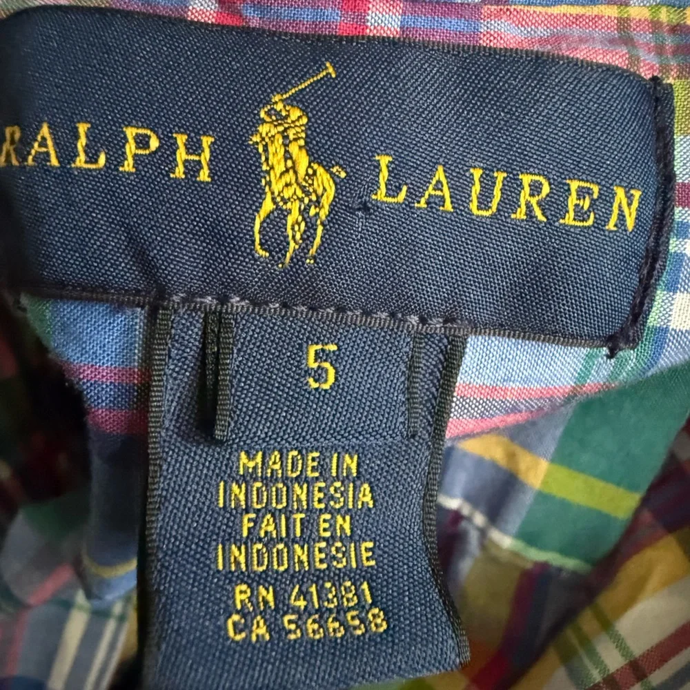 Ralph Lauren Boy’s Plaid Button Down Shirt. Size 5